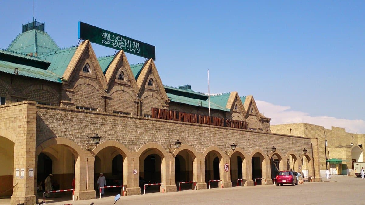 Historic railway station in Rawalpindi, Pakistan